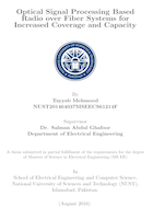 Cover for Optical Signal Processing Techniques for Radio over Fiber System to Increase Coverage and Capacity