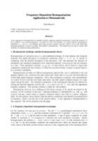 Cover for Frequency-Dependent Homogenization: Application to Metamaterials